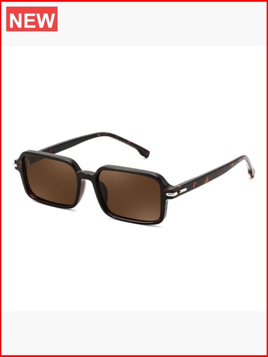Rectangle Retro Narrow Square Sunglasses UV400 main image 6